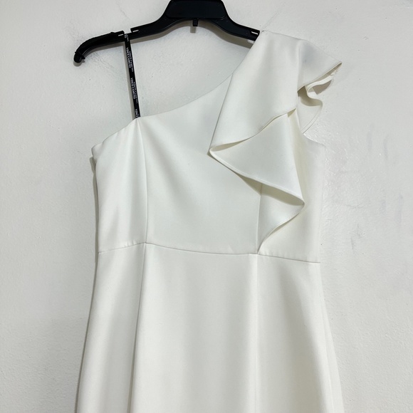 Vince Camuto One Shoulder Ruffle High Low Cocktail Dress - Picture 7 of 11